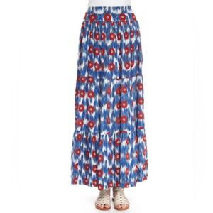 Christophe Sauvat Ikat print tiered maxi skirt. Size medium. Brand new with tags